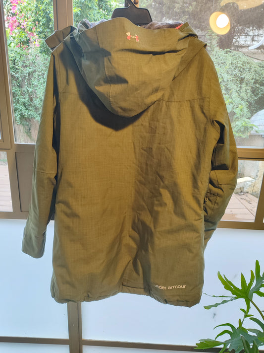 מעיל עבה חאקי ורוד פנימי - Image 2 by Under Armour