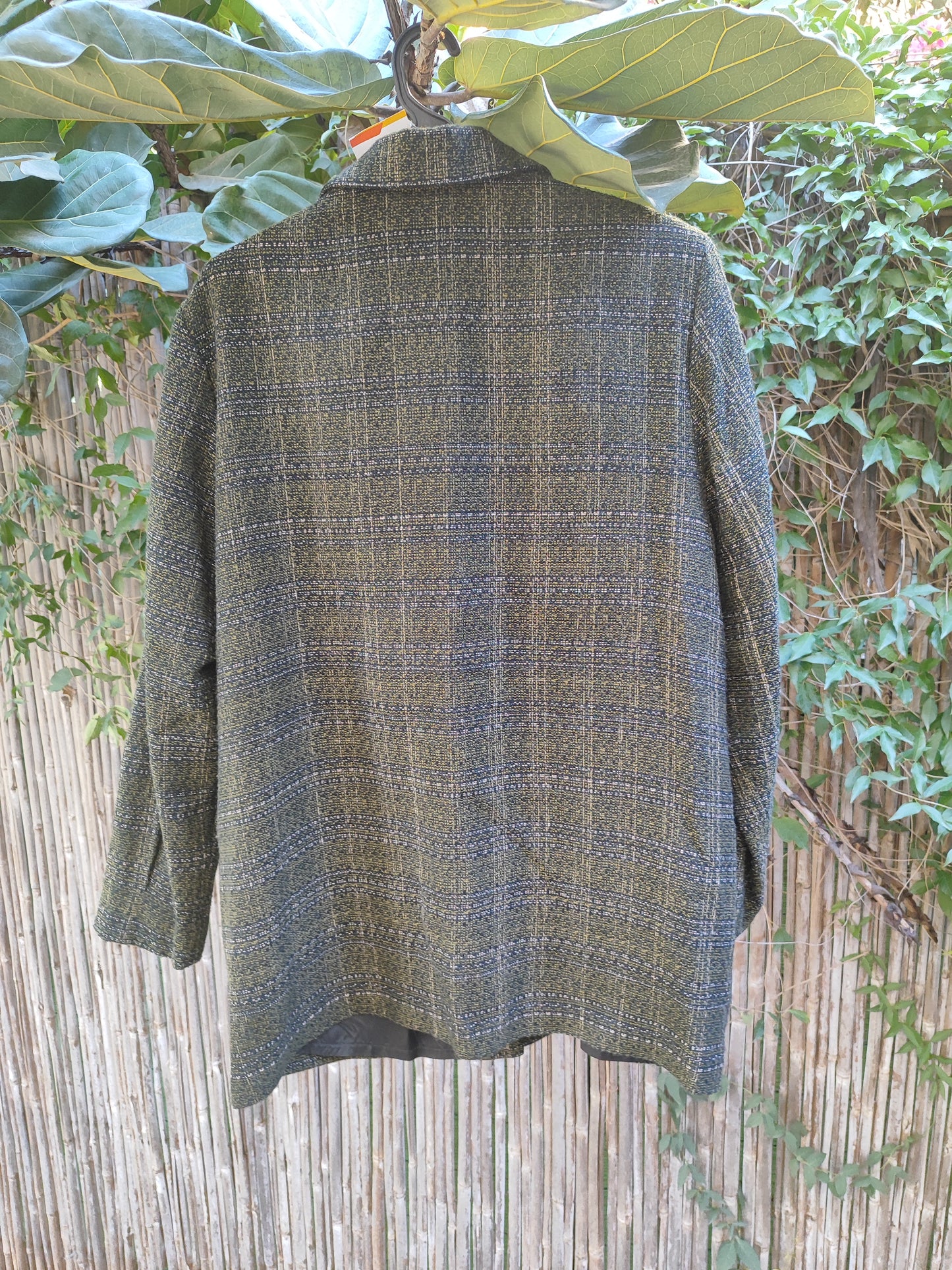 בלייזר ארוך בגווני שחור ירוק - Image 3