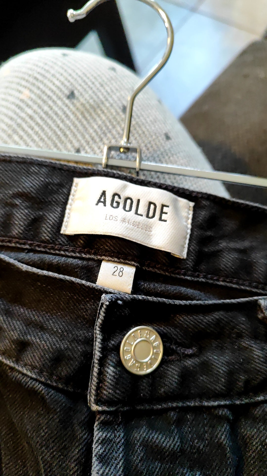 מכנסי ג'ינס שחורים גזרה גבוהה - Image 4 by Agolde