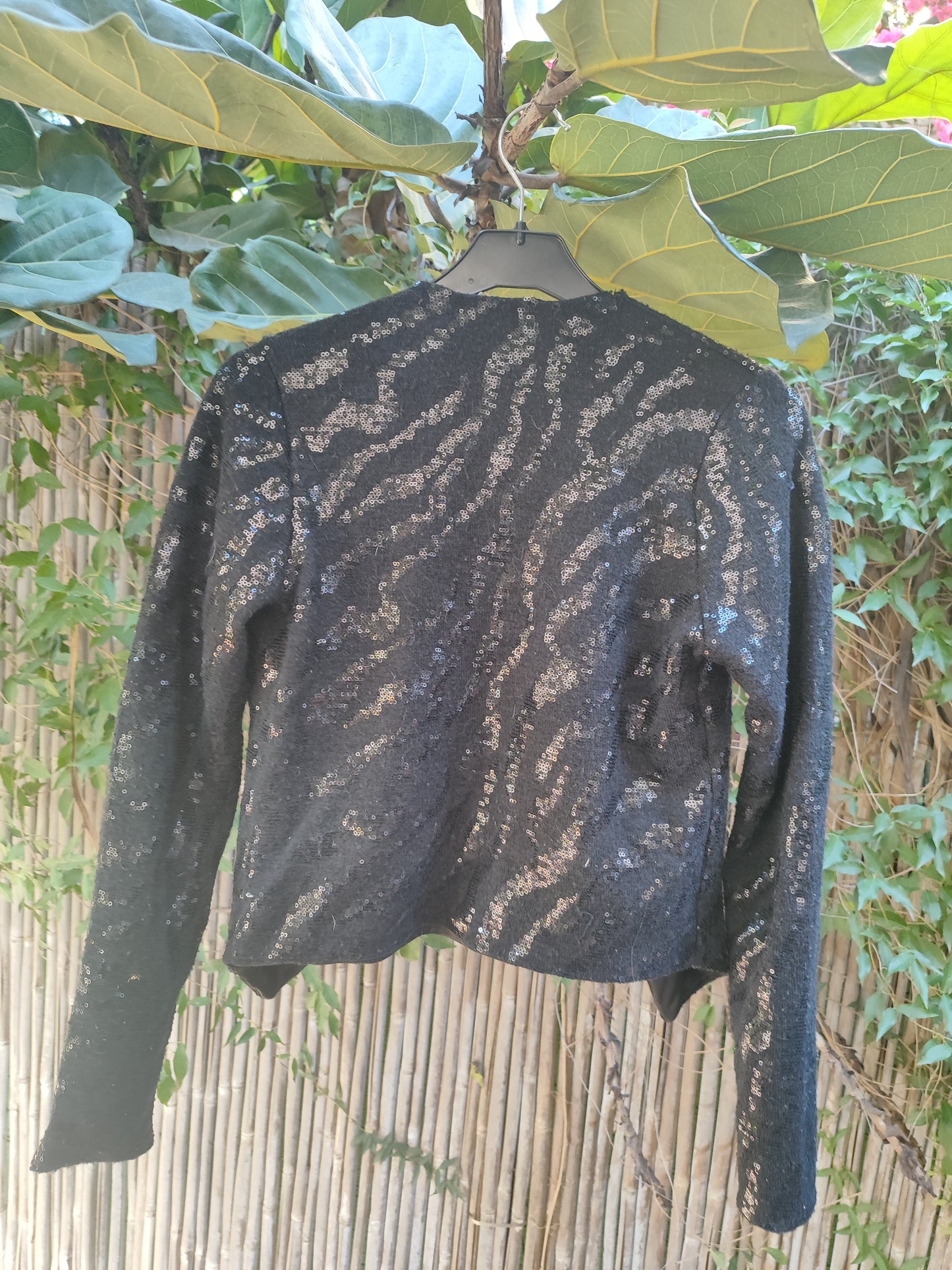 קרדיגן קרופ פתוח בפסים של פייטים - Image 4