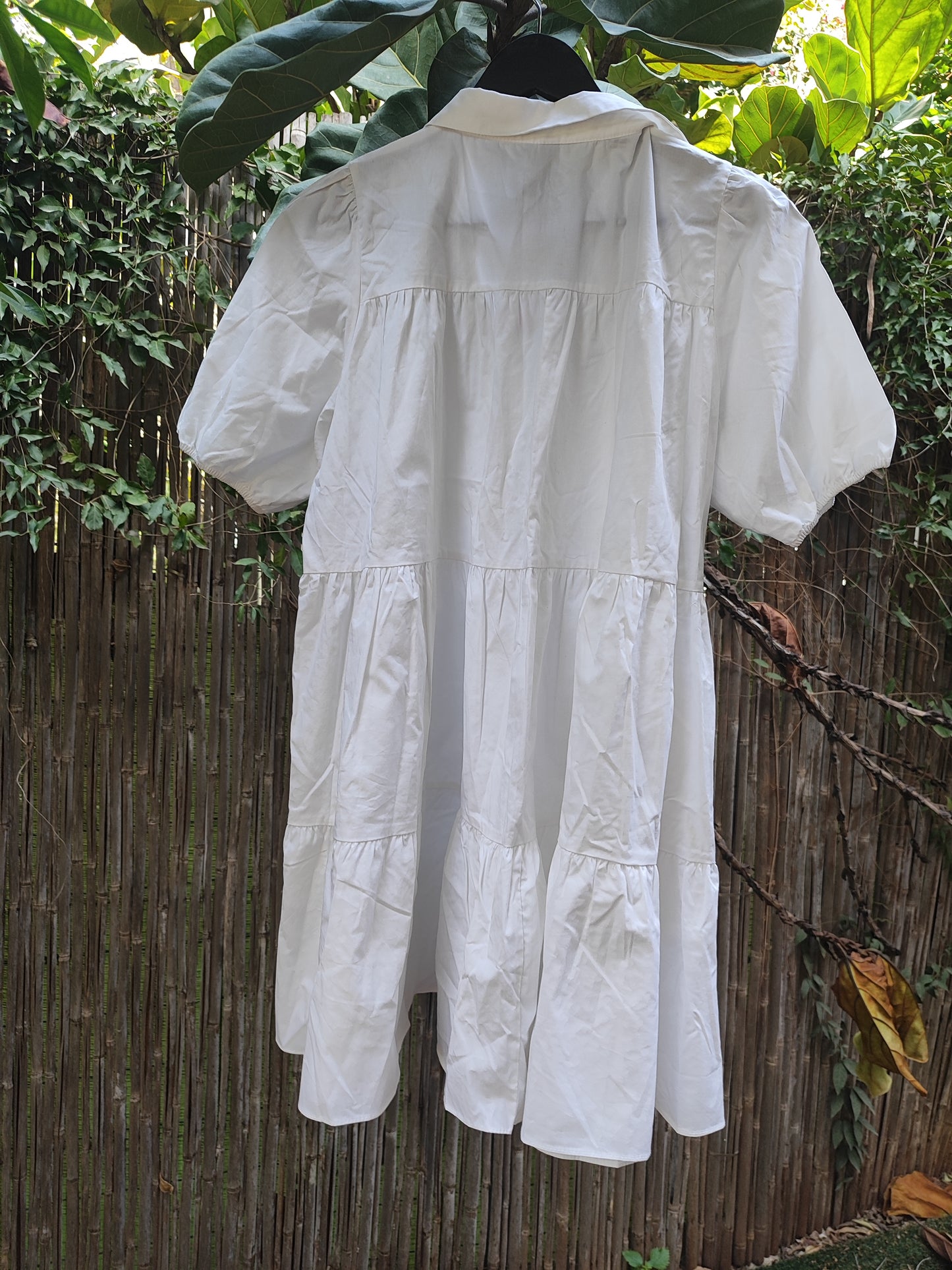 שמלה לבנה קייצית מדורגת כייפית ZARA - Image 4 by ZARA