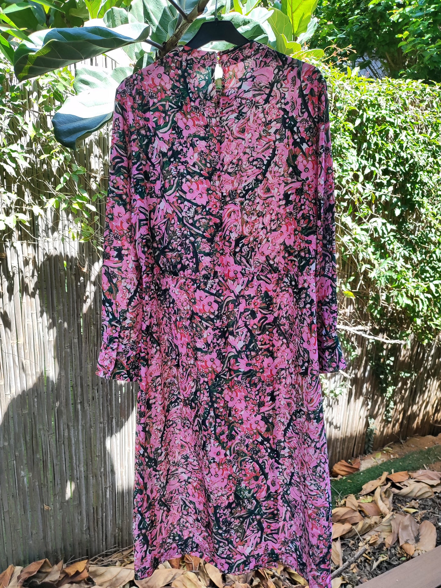 שמלת וינטג' פרחונית ורודה רחבה אורירית - Image 5 by H&M