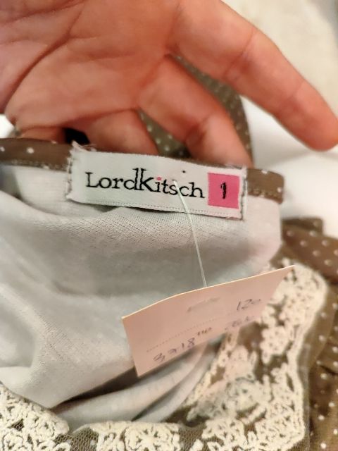 שמלה בובתית וינטג' במוקה ונקודות לבנות - Image 5 by LordKitsch