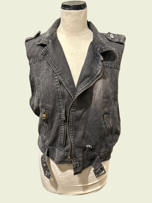 וסט ג׳ינס אפור - Size One size