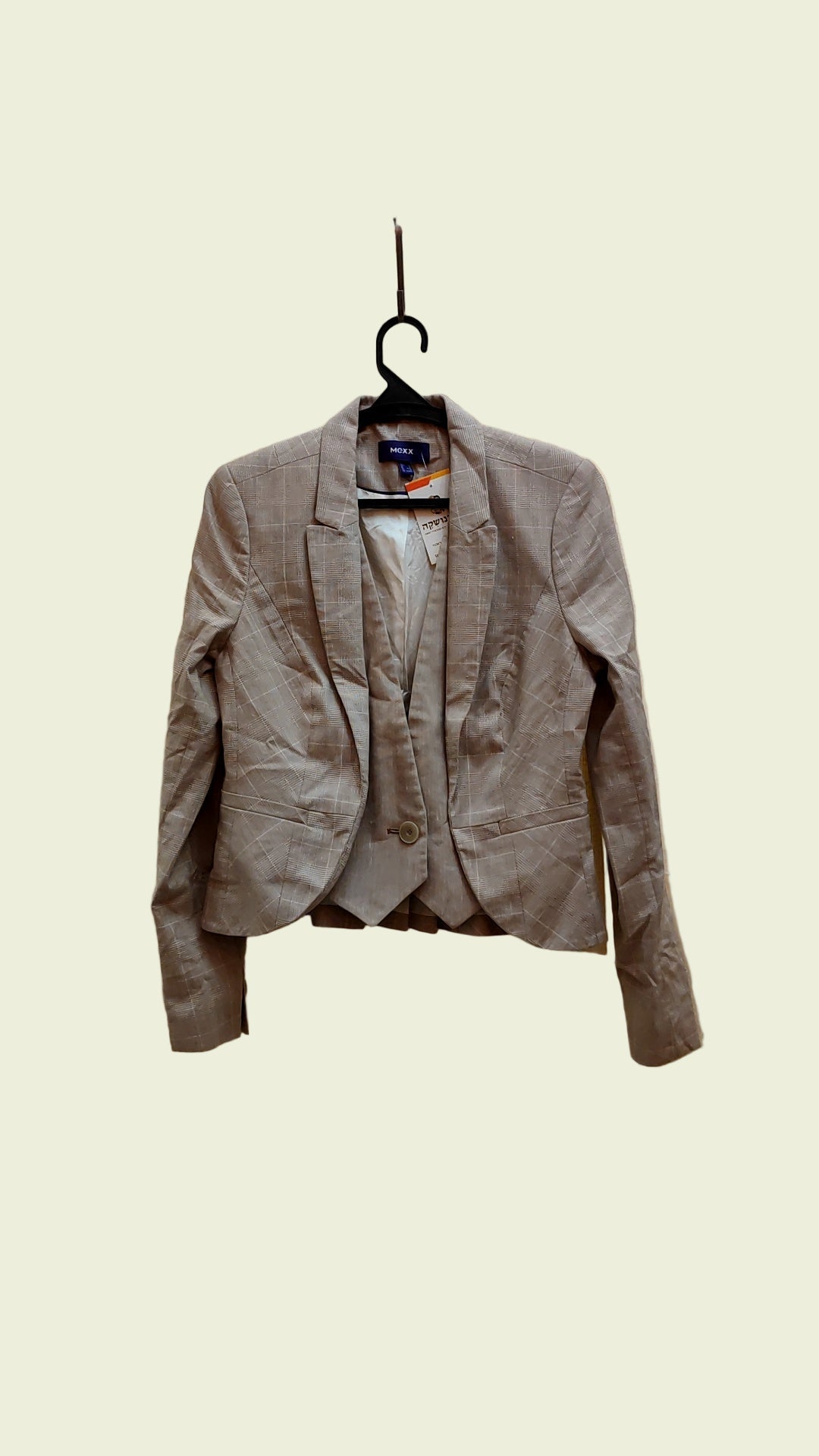 בלייזר עם ווסט פנימי משובץ בגווני מוקה by MEXX - Size 36