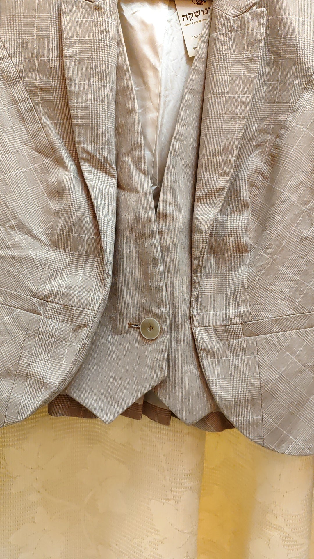 בלייזר עם ווסט פנימי משובץ בגווני מוקה - Image 2 by MEXX