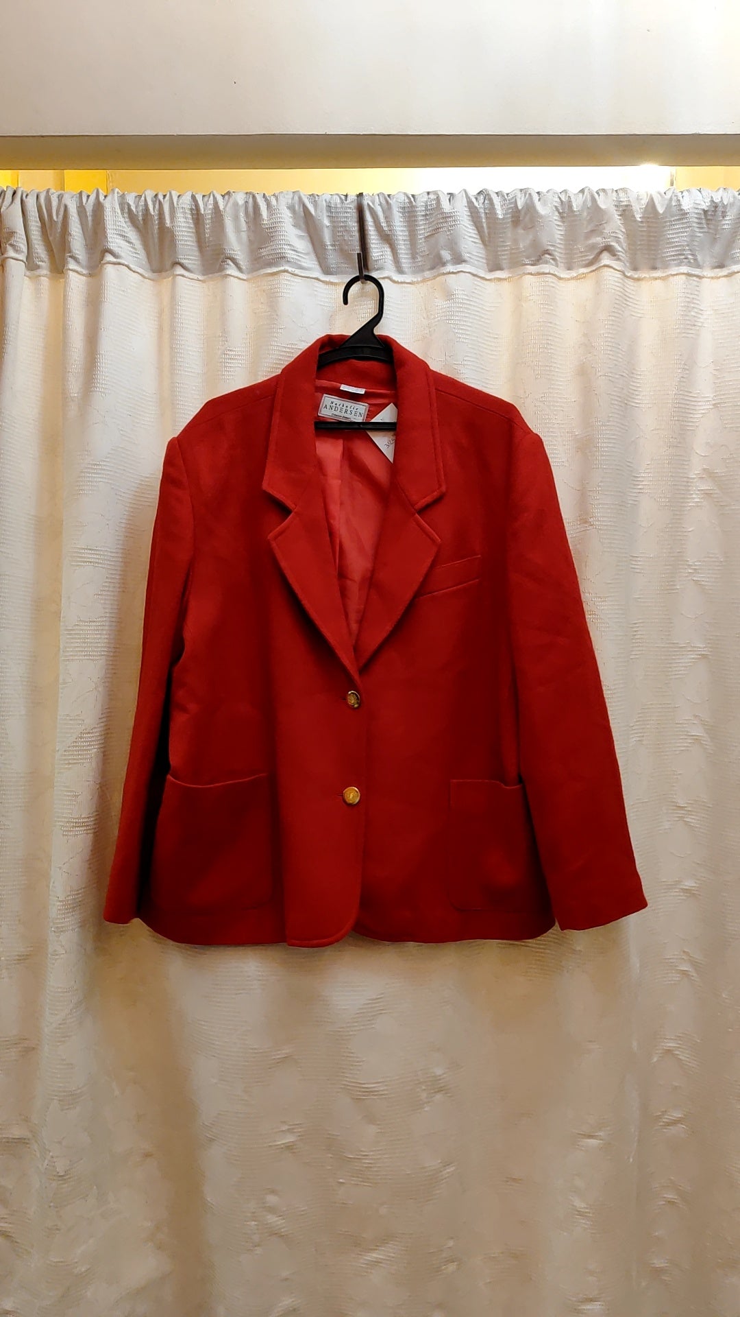 בלייזר אדום וינטג' בכפתורי זהב by Andersen - Size XL