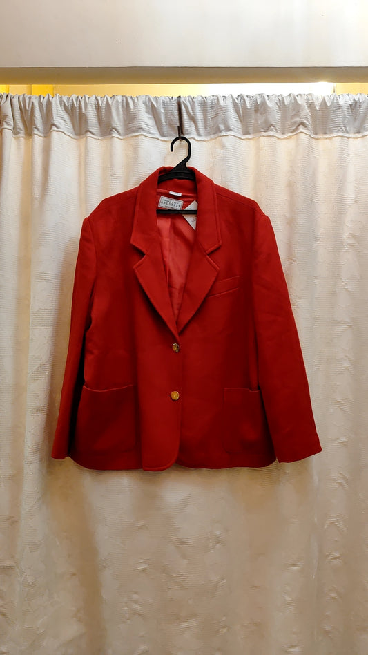 בלייזר אדום וינטג' בכפתורי זהב by Andersen - Size XL