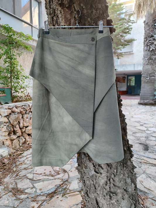 חצאית אפורה אבסטרקטית משגעת  by EVA MENDES - Size 38-42