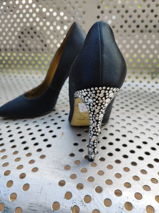 נעלי עקב עטופות באבנים יוקרתיות כחול כהה - Image 3 by Nine West