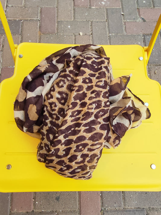 צעיף דק מנומר ושיקי - Size One Size