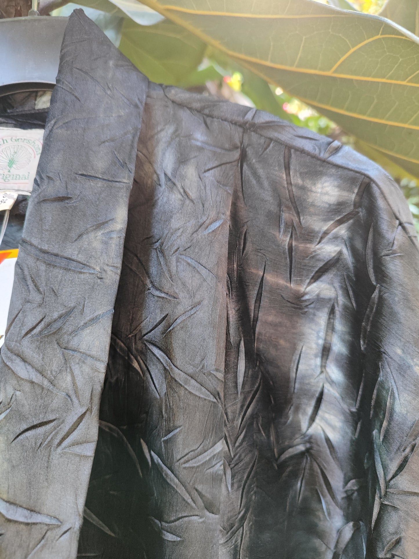 ז'קט שחור יוקרתי במראה מקומט ומבריק - Image 4 by Ralph gershoni