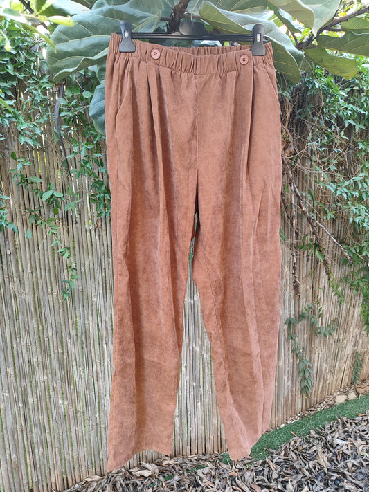 מכנסי קורדרויי חומים נשפכים - Image 3