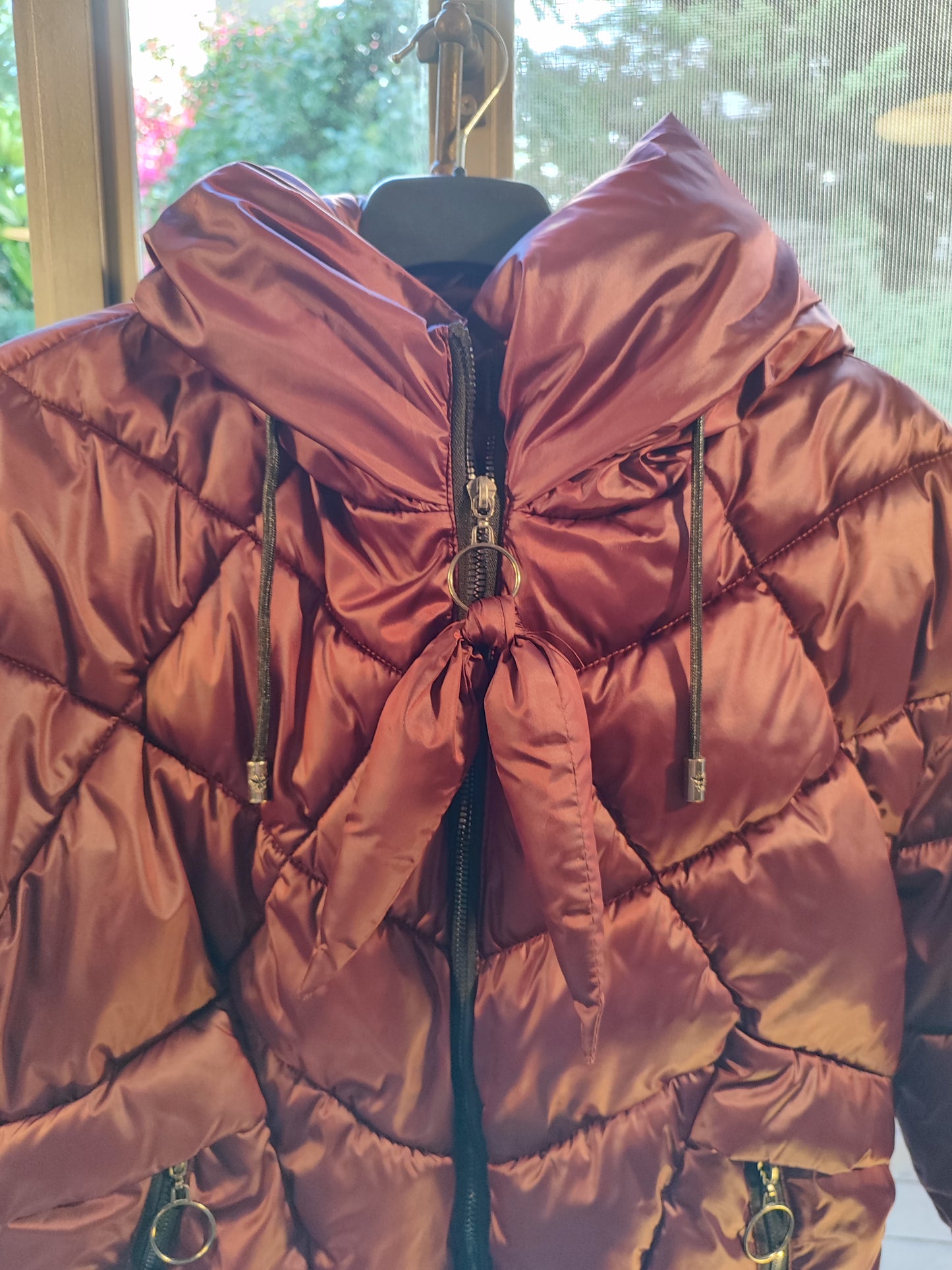 מעיל פוף דובדבן קלאסי ומחמם - Image 3 by Dimanasy