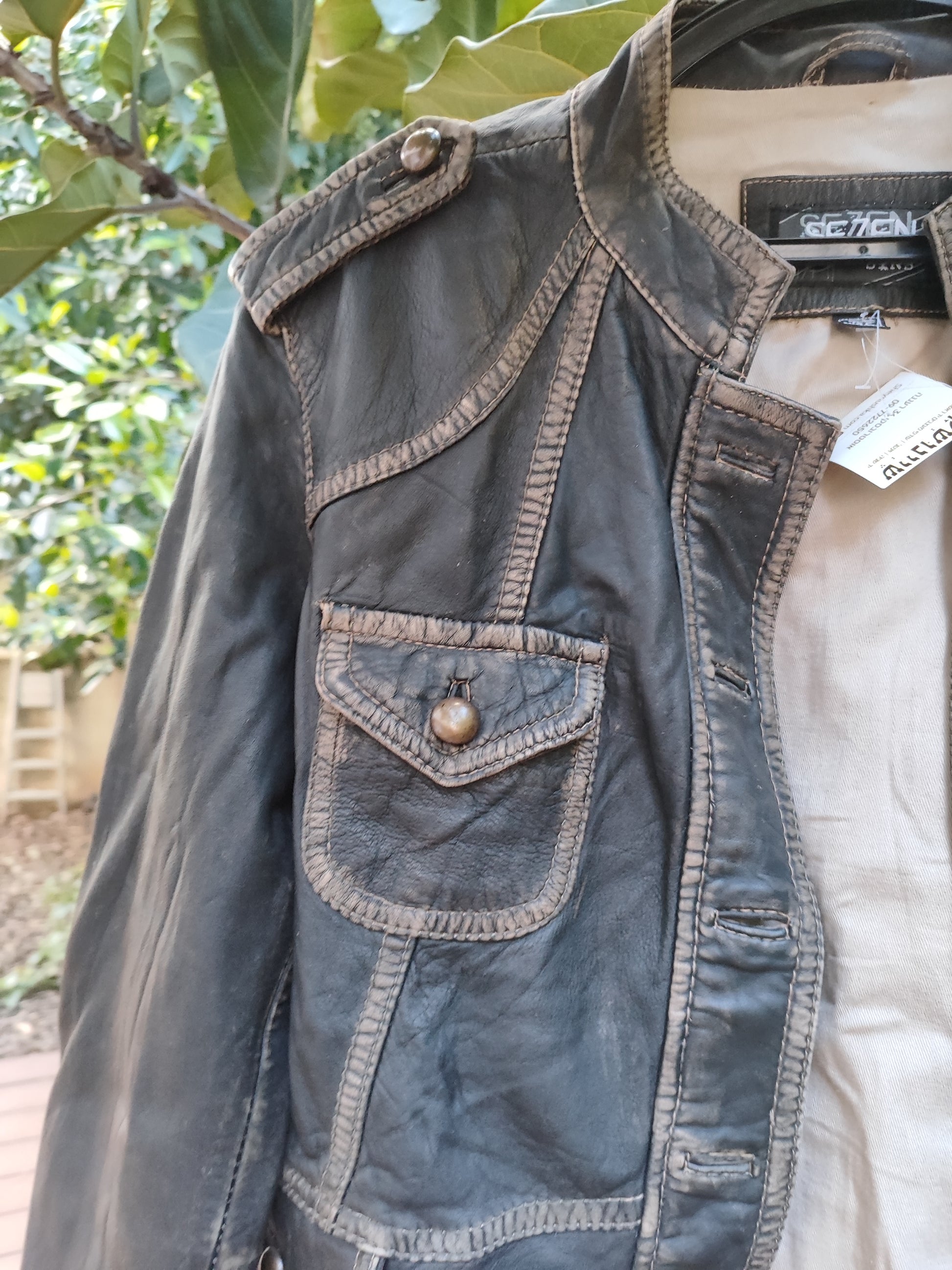 ז'קט עור וינטג' מעושן ומרהיב - Image 4 by Se7en