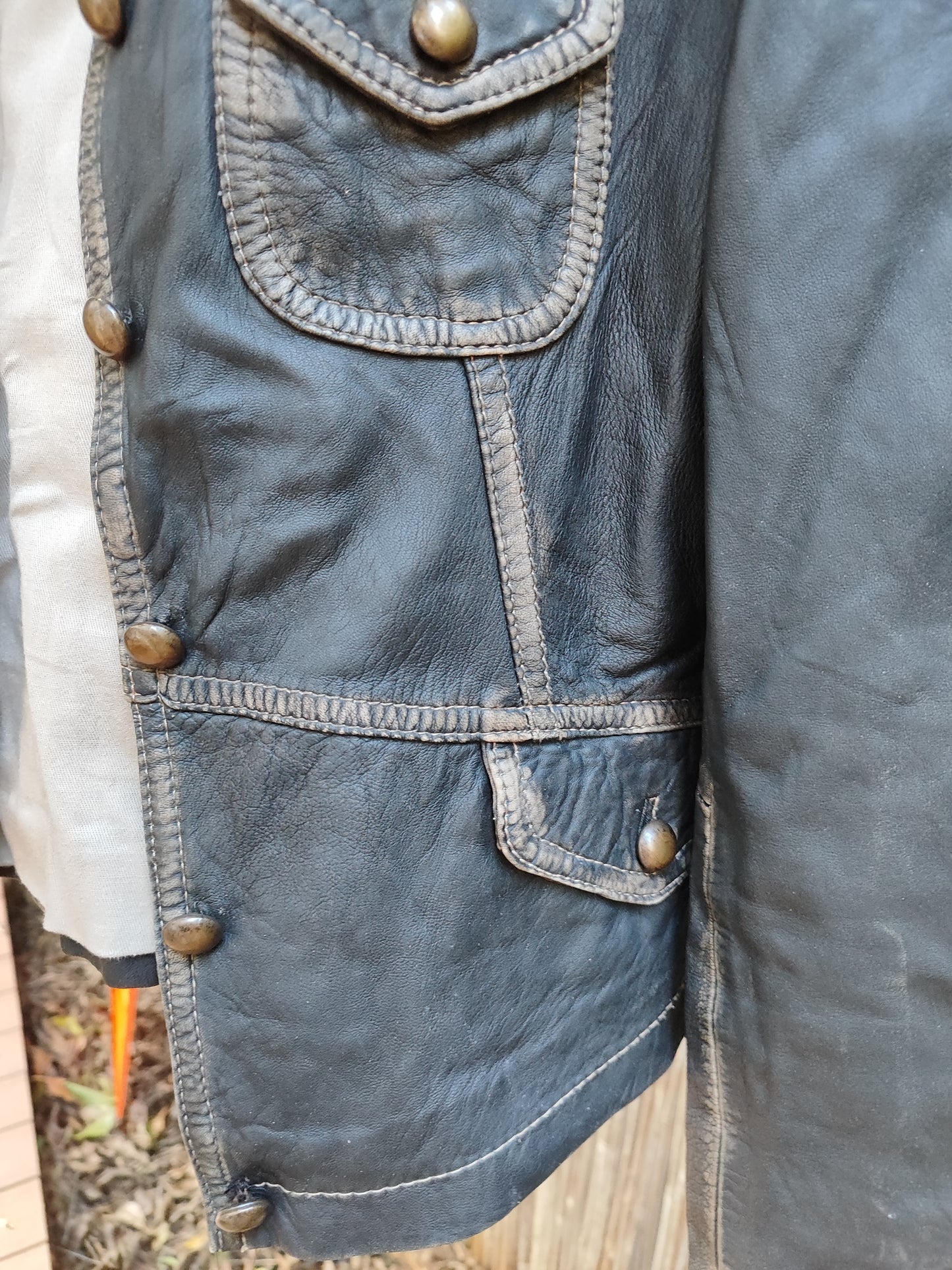 ז'קט עור וינטג' מעושן ומרהיב - Image 3 by Se7en