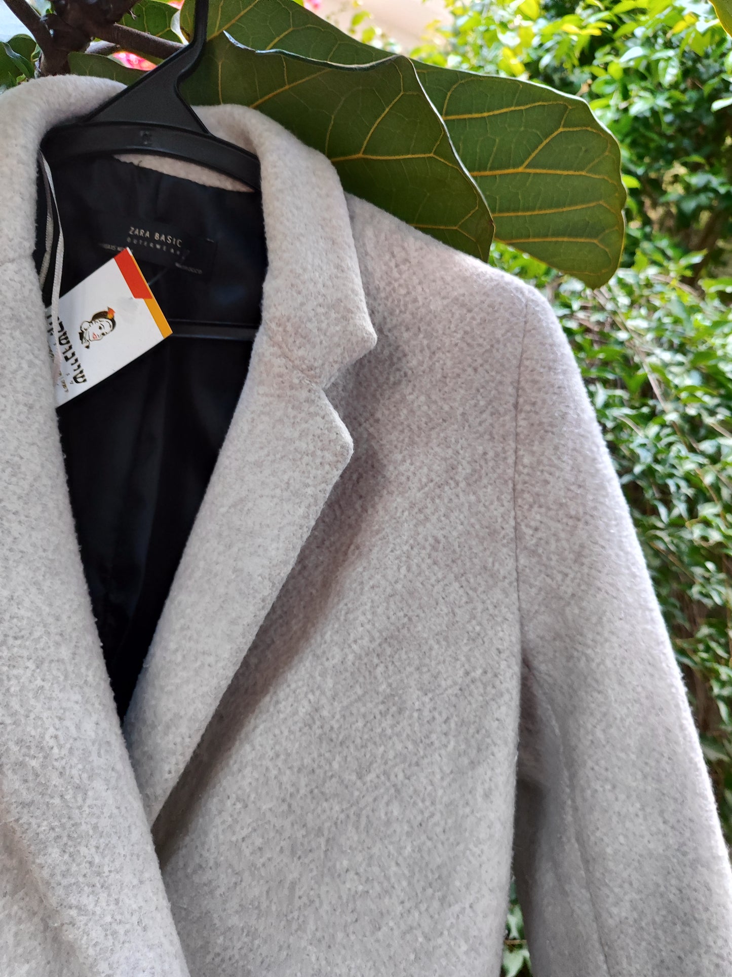 ג'קט עבה אפור בהיר קלאסי וחתיכי - Image 4 by Zara Basic