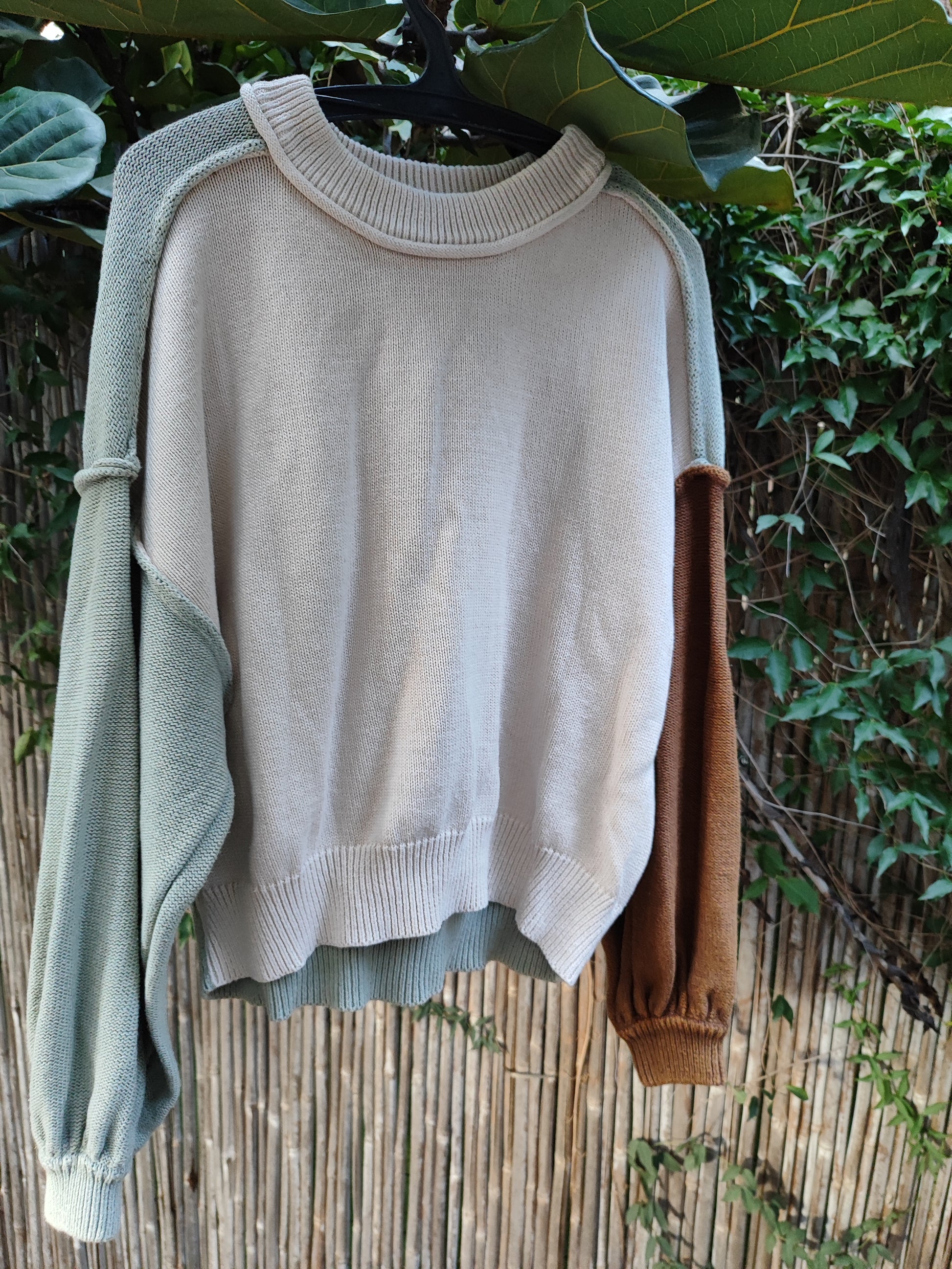 סוודר ציבעי פסטל בחלקים - Image 3 by Forever 21