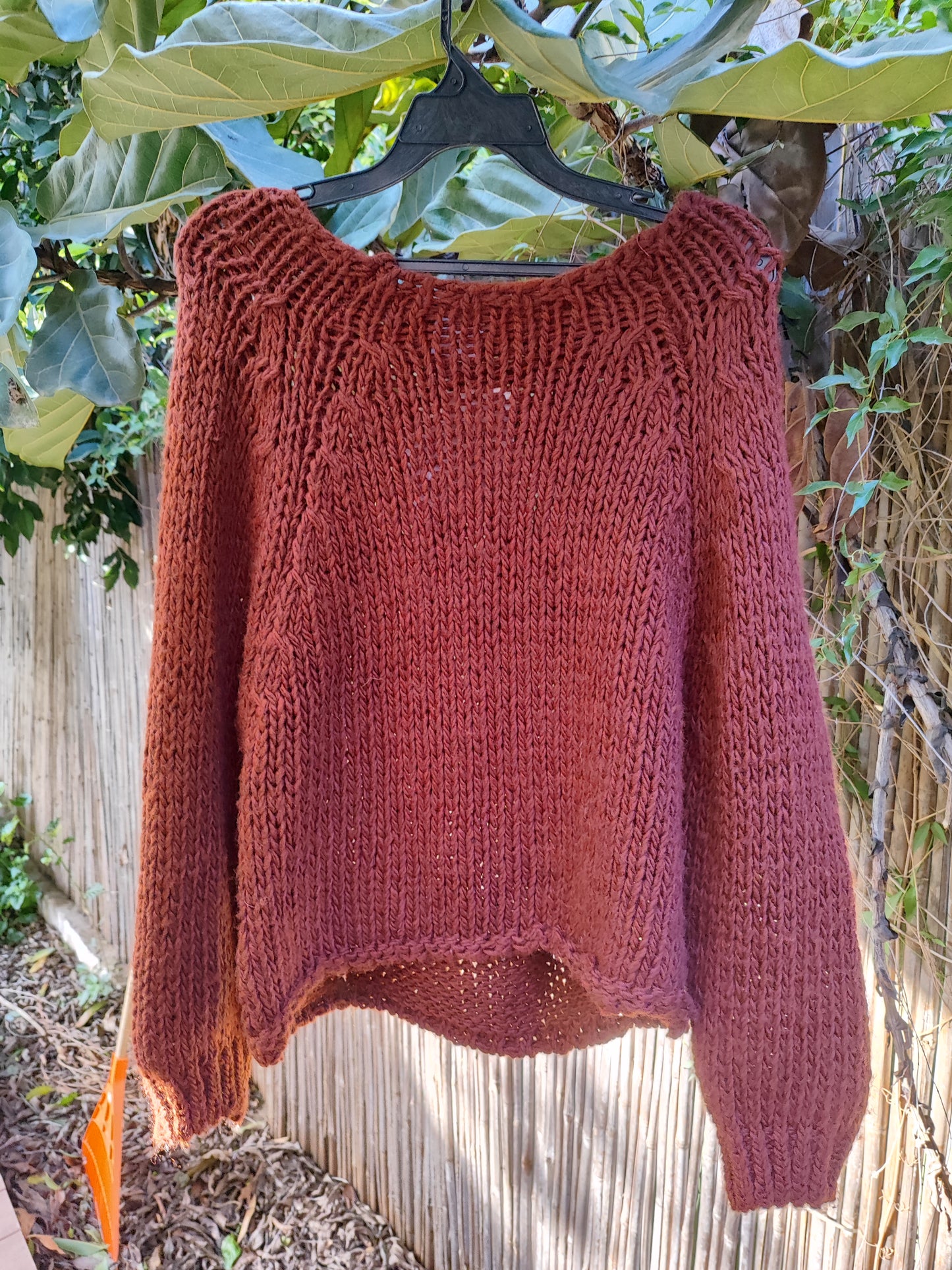 סוודר סרוג חום במראה ידני by Galler - Size M