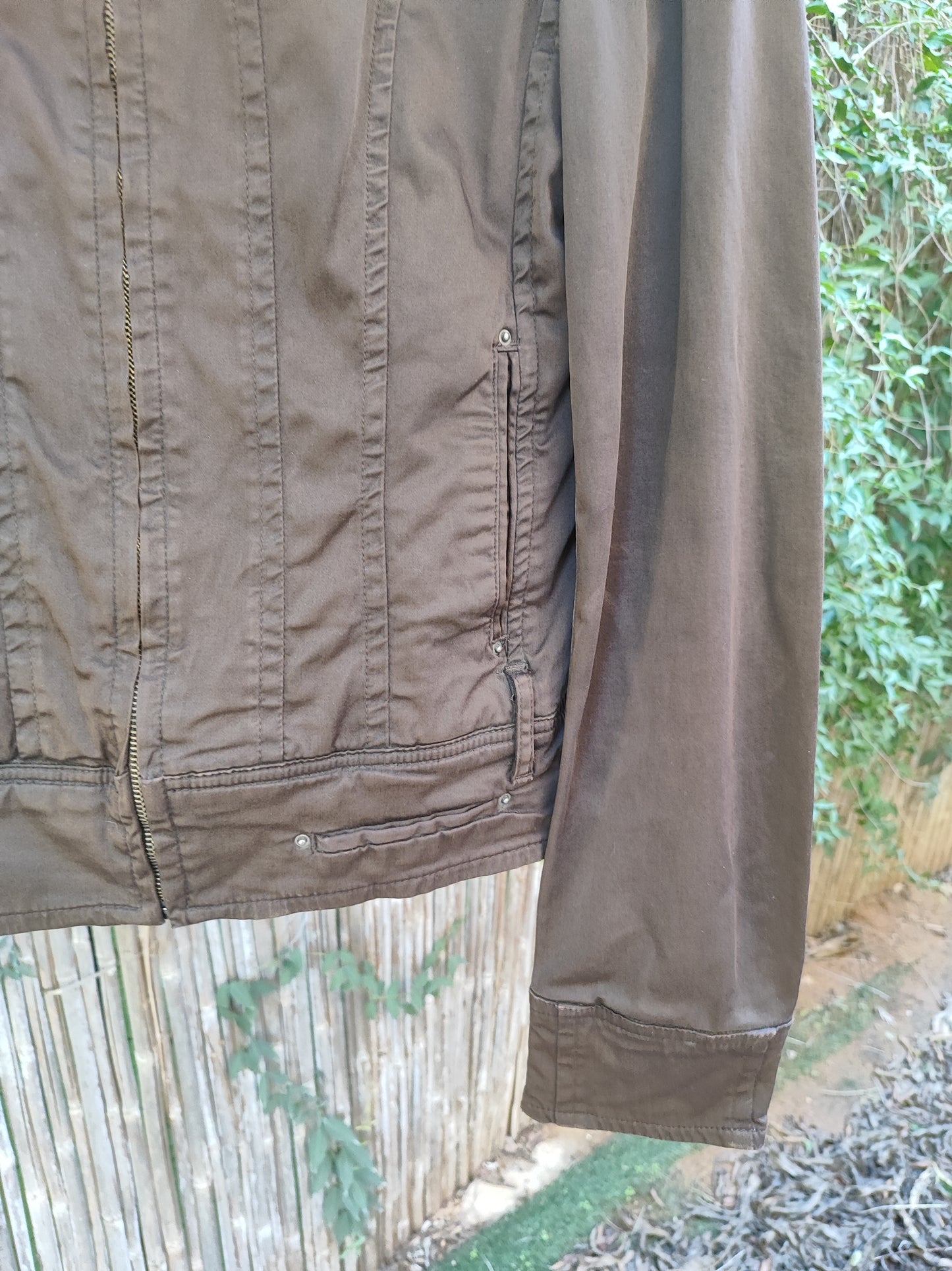 ג'קט חום מחטב מותניים מרוכסן - Image 4 by Trf