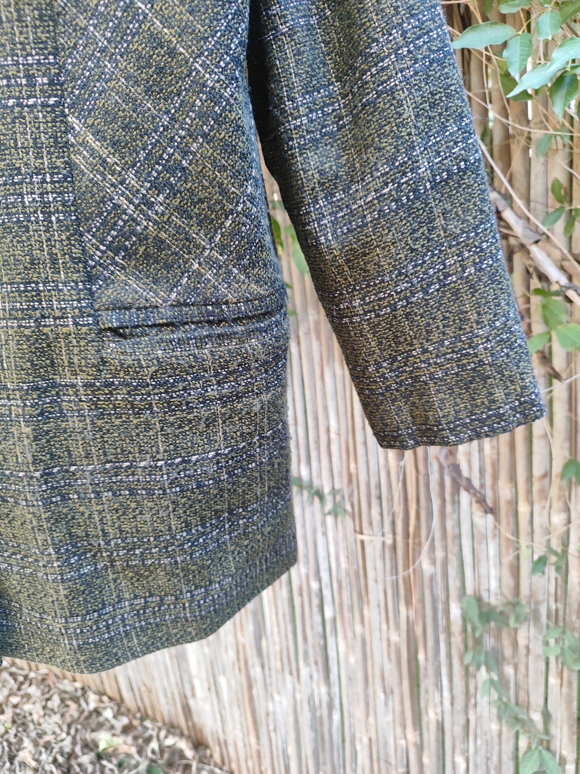 בלייזר ארוך בגווני שחור ירוק - Image 2