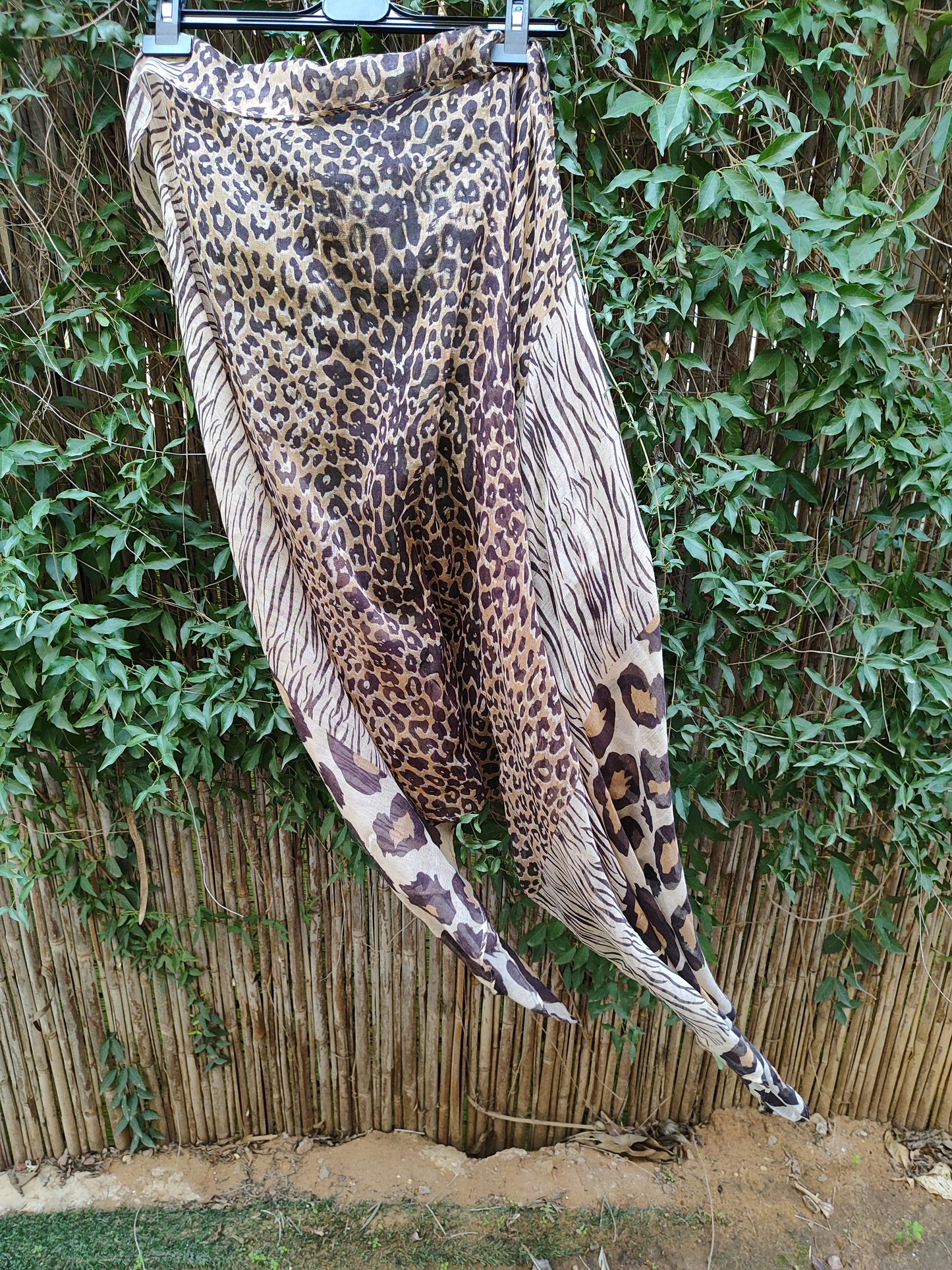 צעיף דק מנומר ושיקי - Image 3