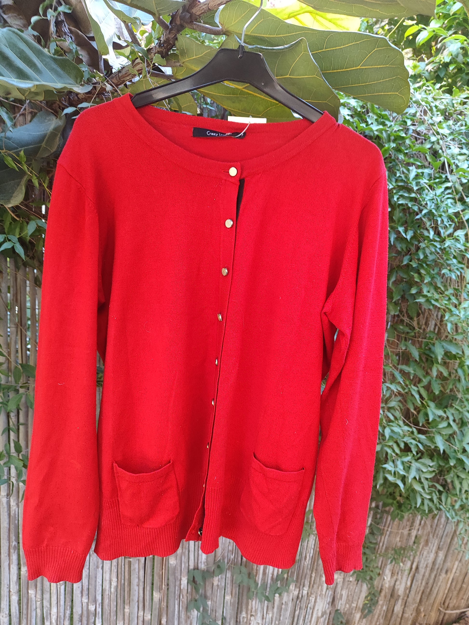 קרדיגן אדום תות במראה וינטג' - Image 4 by Crazy Line