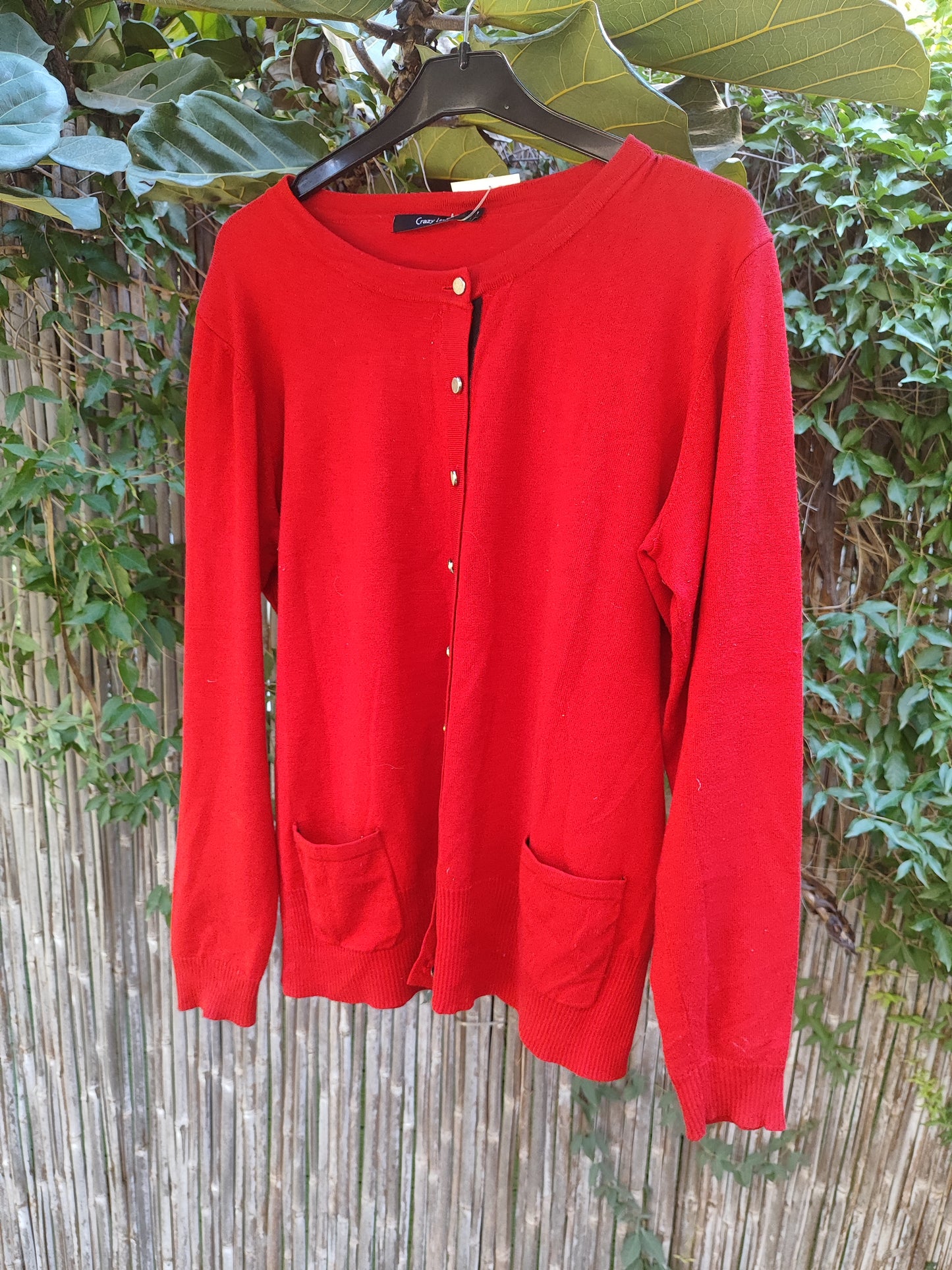 קרדיגן אדום תות במראה וינטג' - Image 6 by Crazy Line