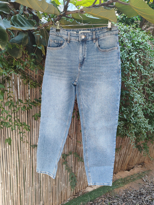 מכנסי גינס כחולים קלאסים גזרה גבוהה - Image 3 by MNG