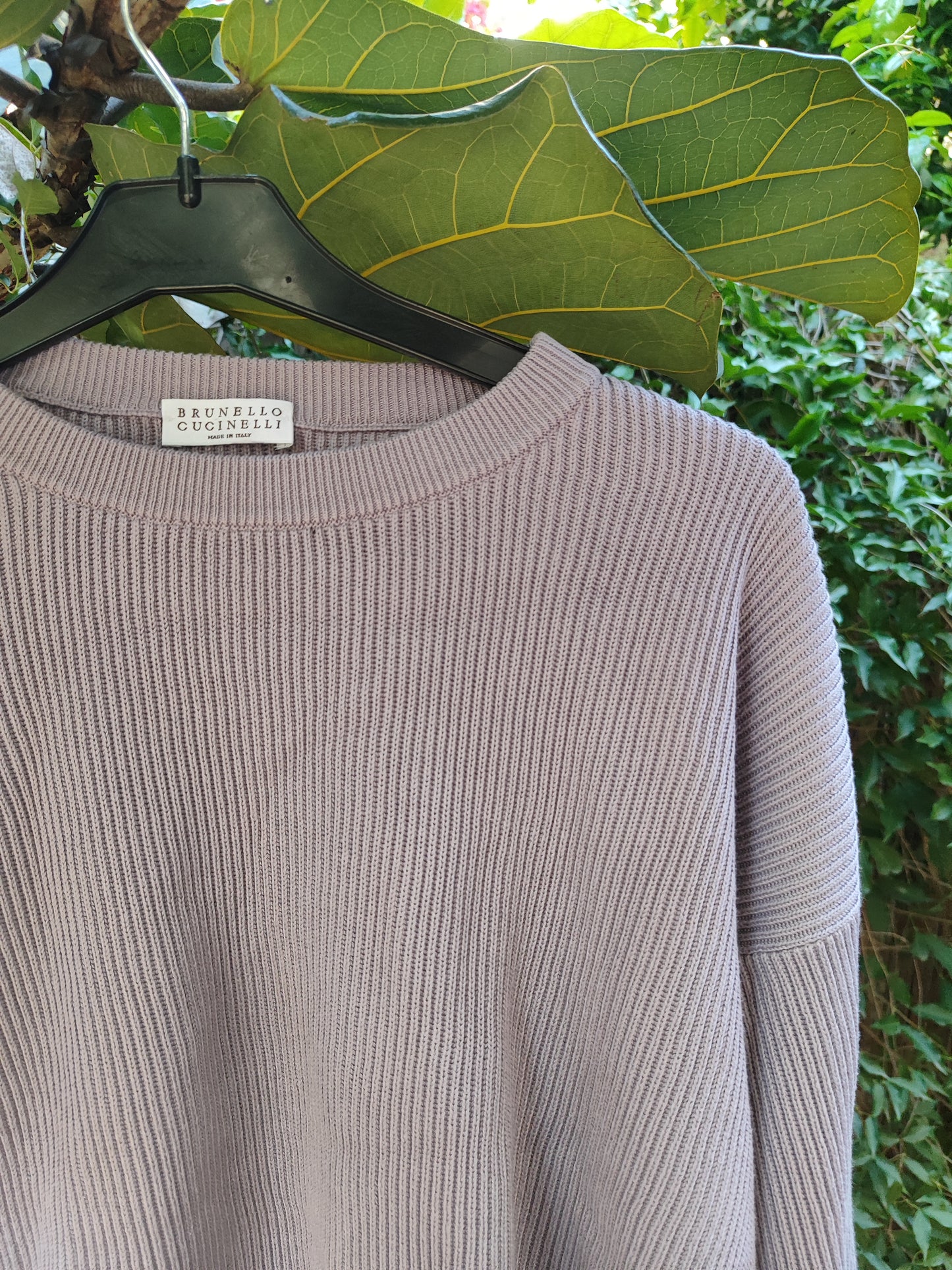 סוודר סגול לילך קלאסי שסע בצדדים - Image 2 by Brunello Cucinelli