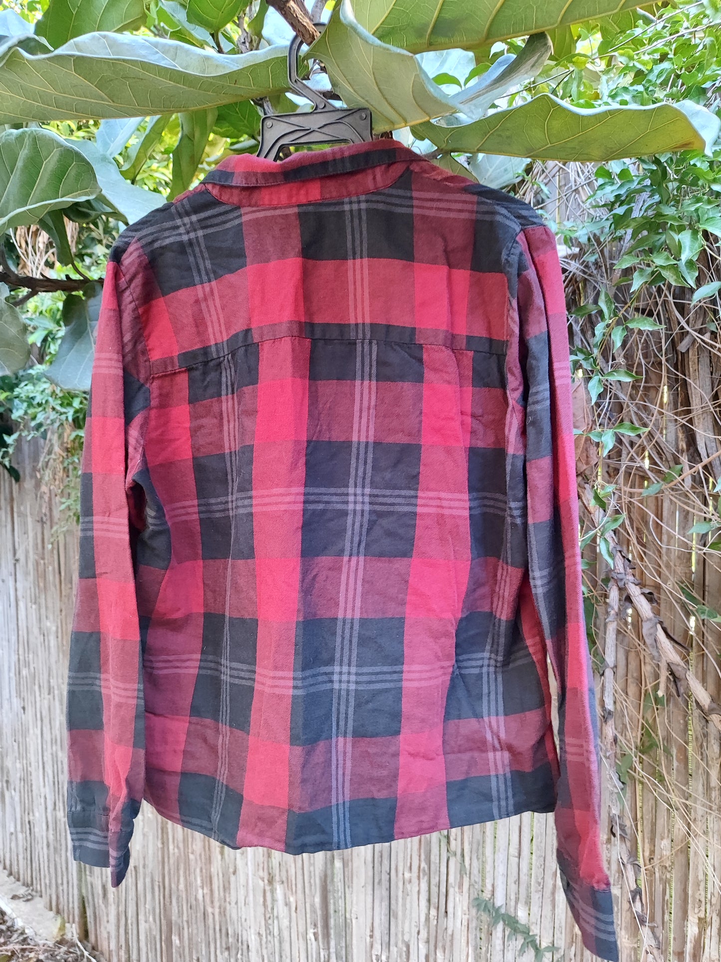  Zara ג'קט דק משובץ בצבע יין ושחור - Image 5 by Zara