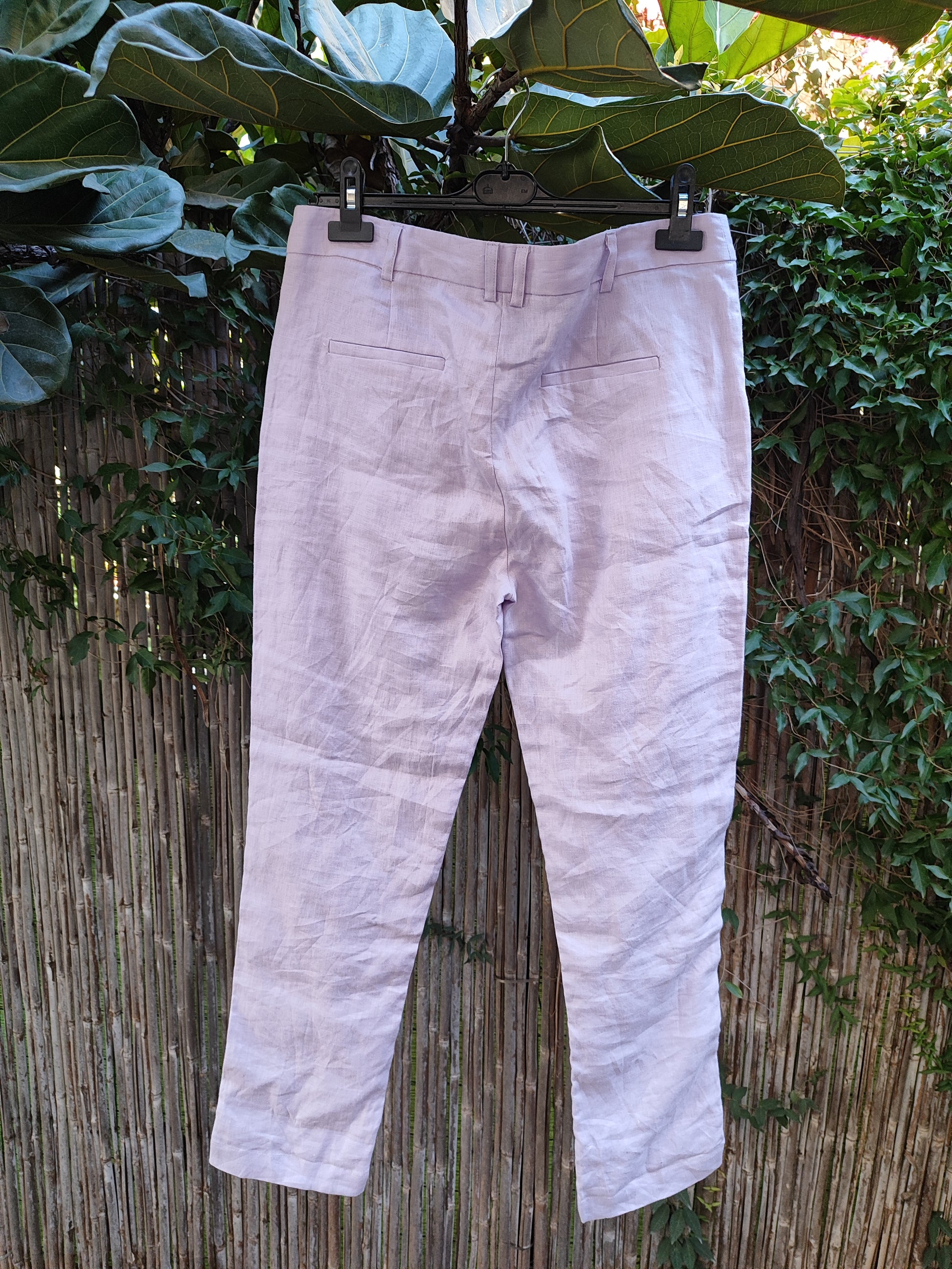 מכנסי פשתן סגולי לילך קלאסים  - Image 6 by &GOLF