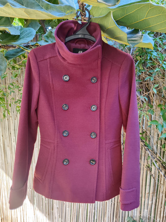 ג'קט בצבע יין בשתי שורות כפתורים  - Image 3 by H&M