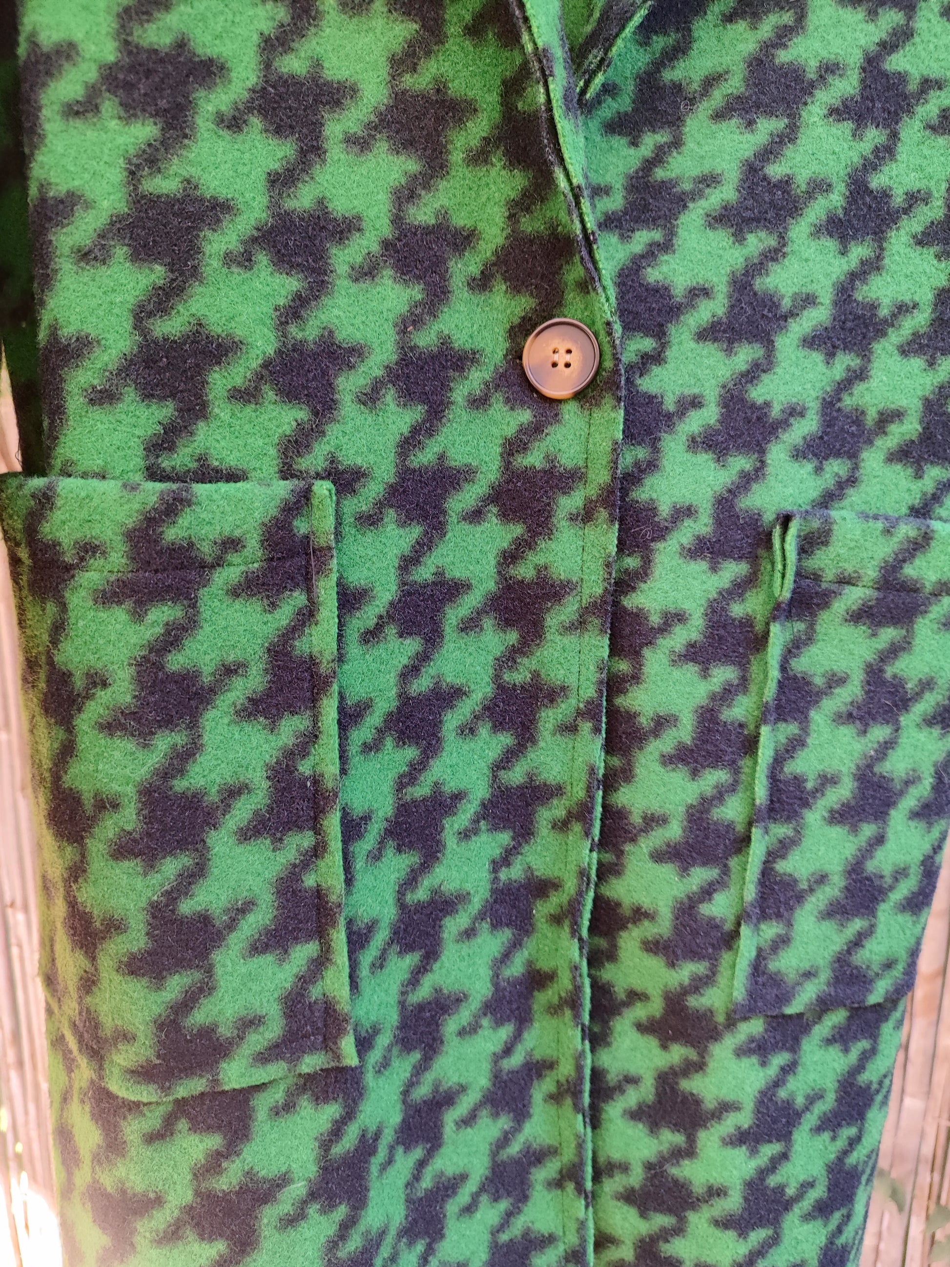 ג'קט ארוך בזיגזגים של ירוק שחור  - Image 4