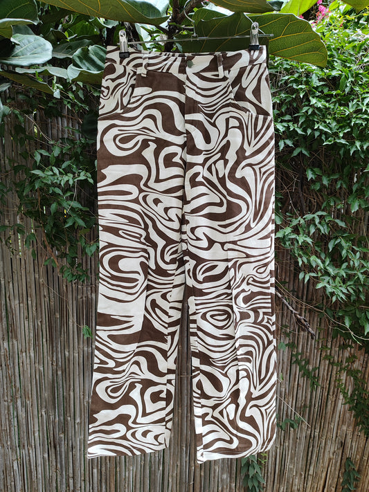 מכנסיים בתעתועי חום קרם ייחודיים - Image 3