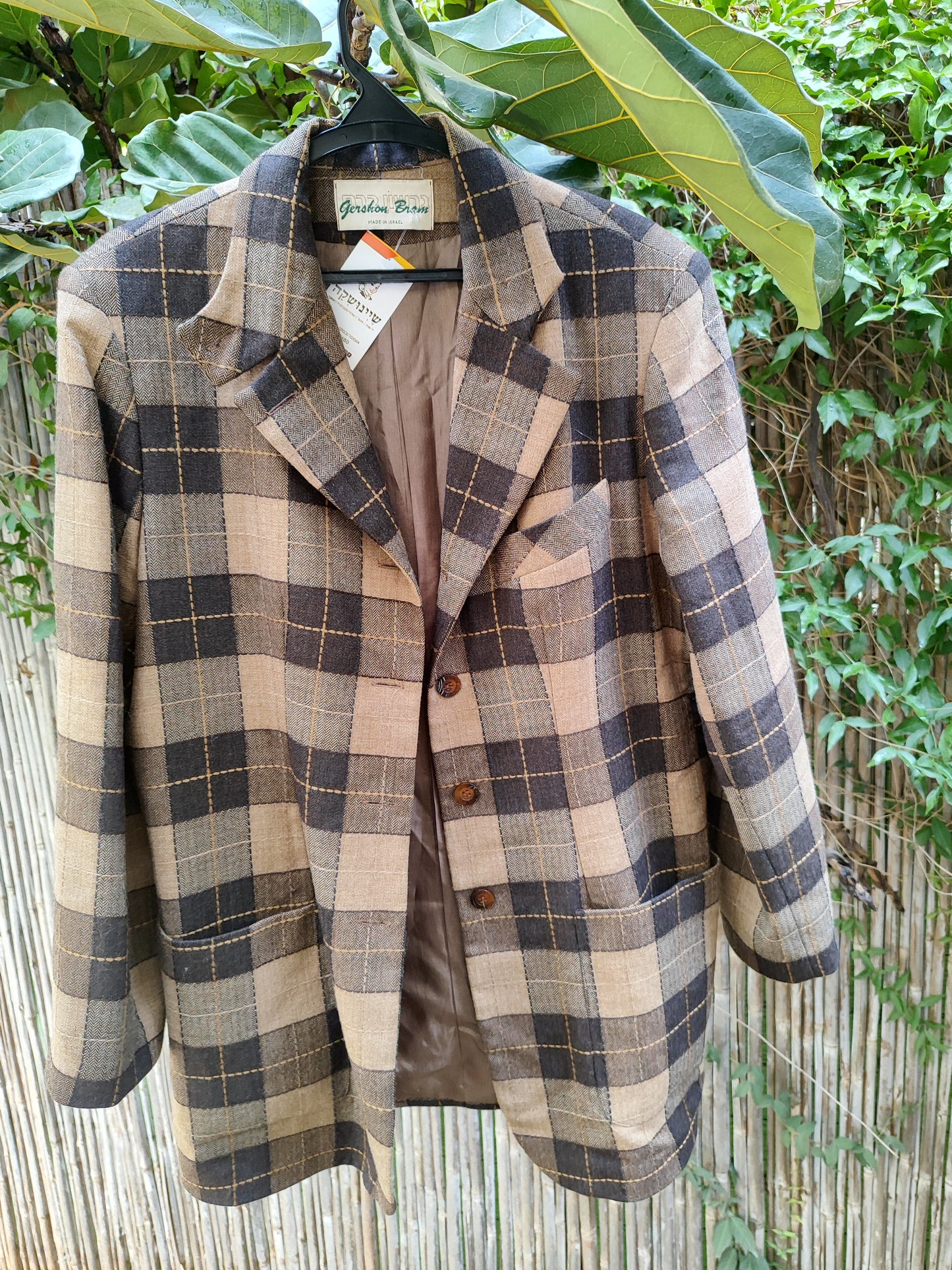  Gershon Bram בלייזר בגווני חום וינטג' - Image 4 by Gershon Bram