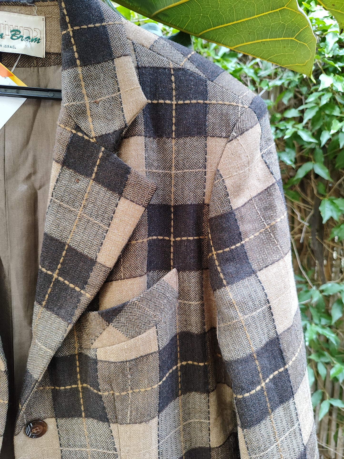  Gershon Bram בלייזר בגווני חום וינטג' - Image 6 by Gershon Bram