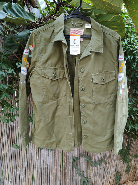  ליוי'ס. ג'קט חאקי רקום בשרוולים  - Image 3 by Levi's