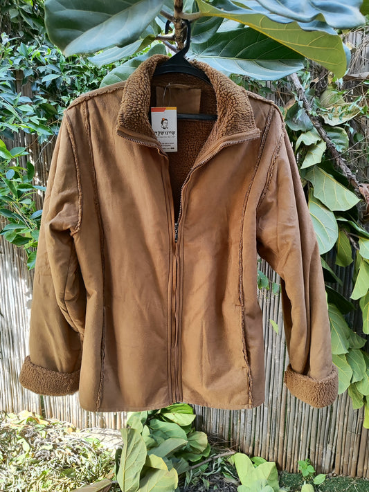 ג'קט חום פרווה פנימית - Image 5