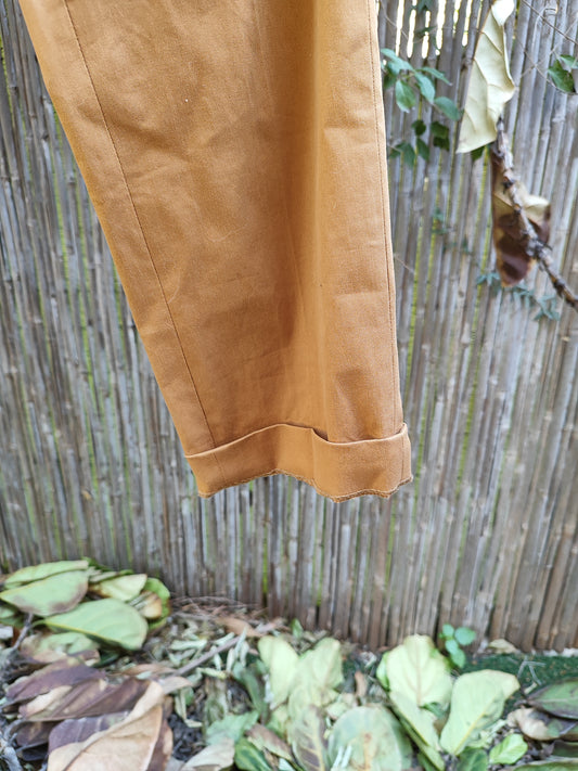 מכנסיים חומים בהירים בכיסים מלוכסנים. Ba&sh by Ba&sh - Size L (היקף מותן 45 סמ) 