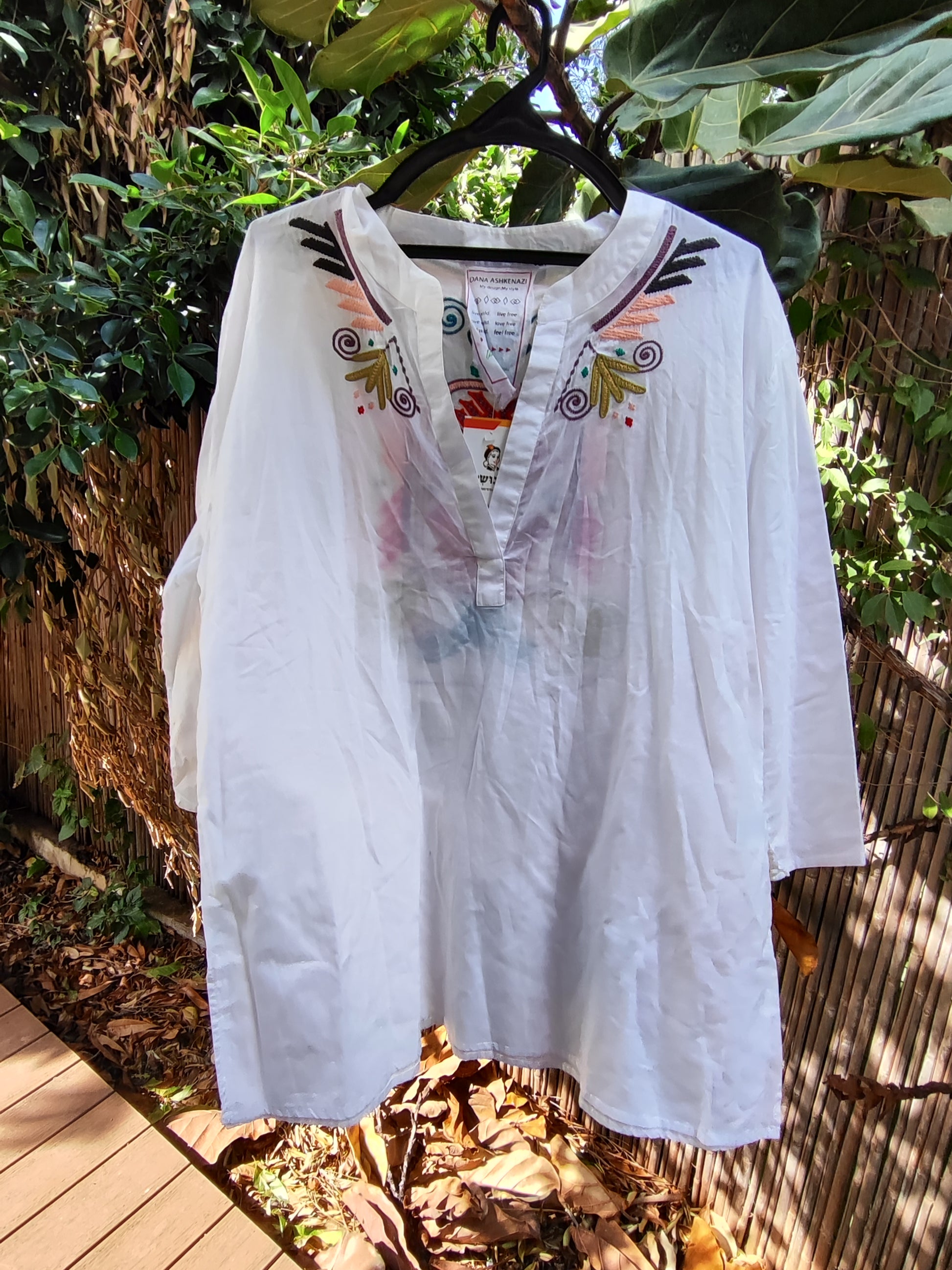 חולצה רקומה Boho - Image 4 by דנה אשכנזי