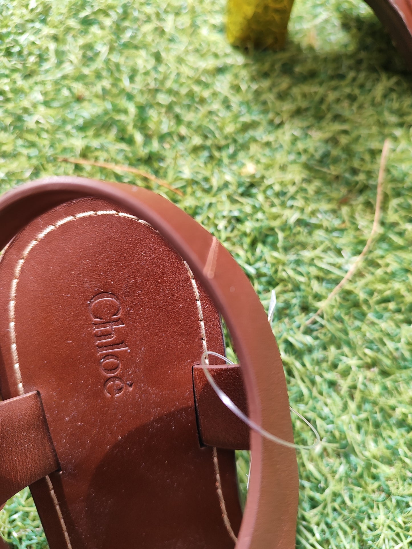  Chloé סנדל עור חום בסוף מוזהב - Image 3 by Chloé