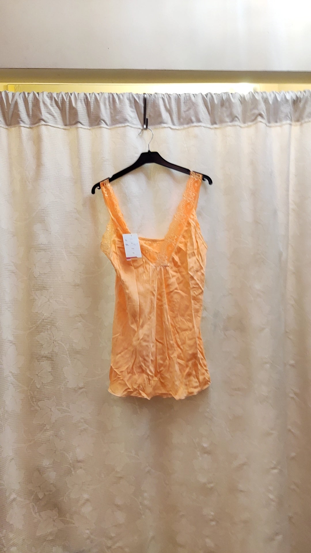 גופיית תחרה כתומה קלילה - Size M