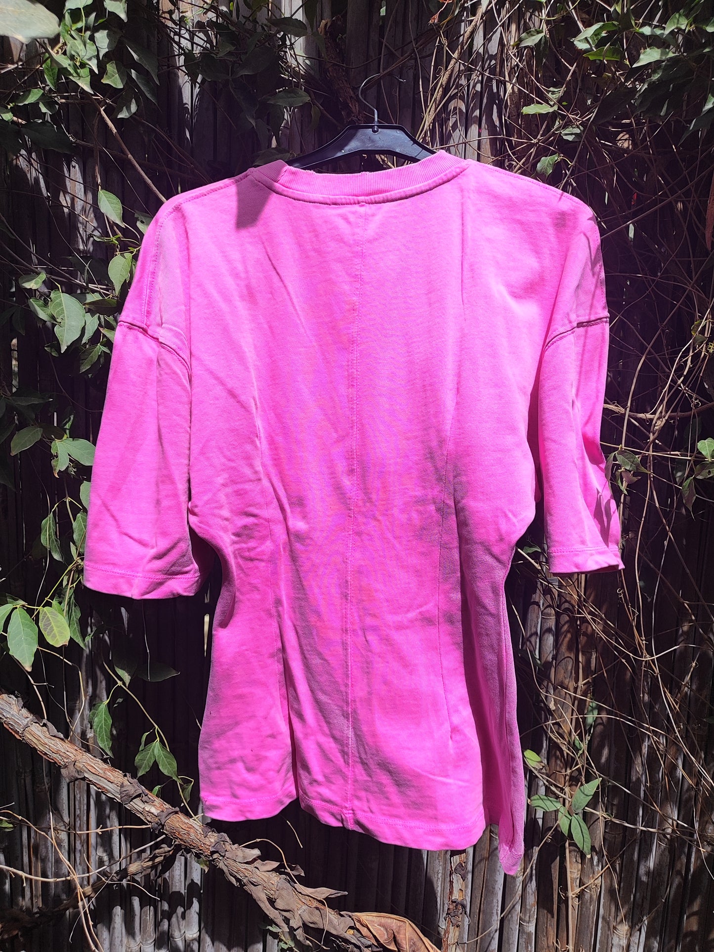 חולצה קצרה ורודה במותניים מודגשים by ZARA - Size S-M