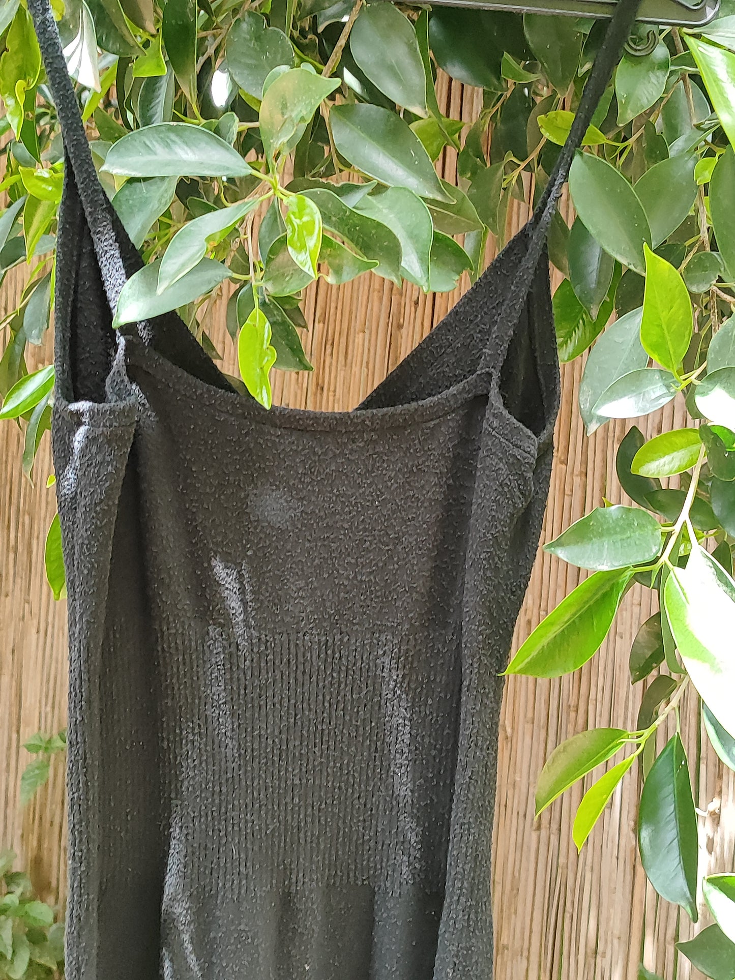 J.CREW שמלה כתפיות ספגטי שחורה מחטבת במותניים
